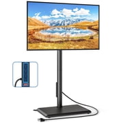 TAVR Furniture Universal Floor TV Stand, Modern Swivel Mount for 32-60 inch TVs with Power Outlet, Max Load to 88 lbs
