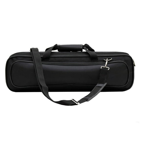 Universal Flute Case with Shoulder Strap - Durable Water-Resistant Recorder Bag Fits Soprano Flutes 16-17 Holes, Includes Zippered Accessory Pocket for Cleaning Rods & Swabs