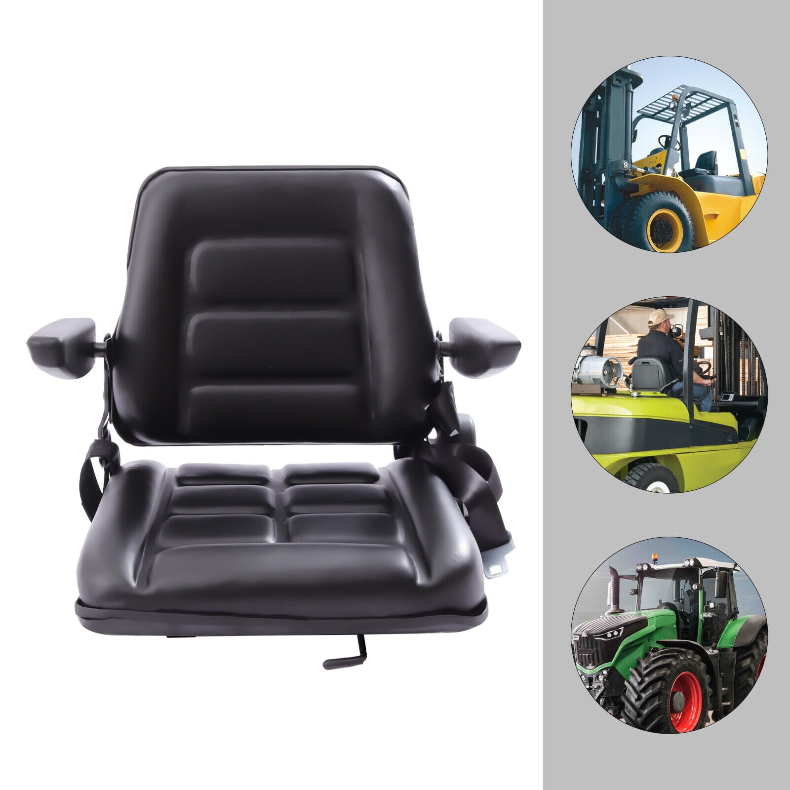 Universal Fold Down Forklift Seat Armrest Tractor Excavator Skid Loader ...