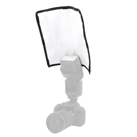 Universal Foldable Camera Flash Softbox Diffuser Speedlite Photography Reflector Shield Light Modifier Studio Accessory 11.4x9.8 inches / 29x25 cm