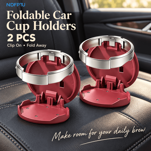 Universal Foldable Car Cup Holder with Hook, 2027 New Multifunctional ...