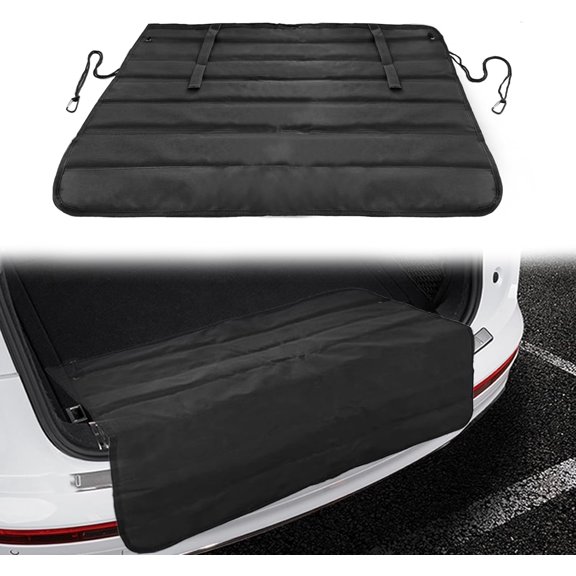 Universal Foldable Car Trunk Bumper Guard Mat Rear Protector, SUV Cargo Liner Floor Prevent Scratches, 31.4 x 25.2 Inch