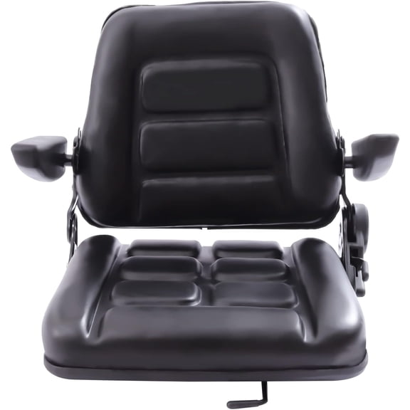 Universal Foldable Forklift Seat with Armrest 175 Adjustable Backrest Heavy Duty Seat Fits Tractor/Excavator/Skid Loader/Backhoe/Dozer Telehandler