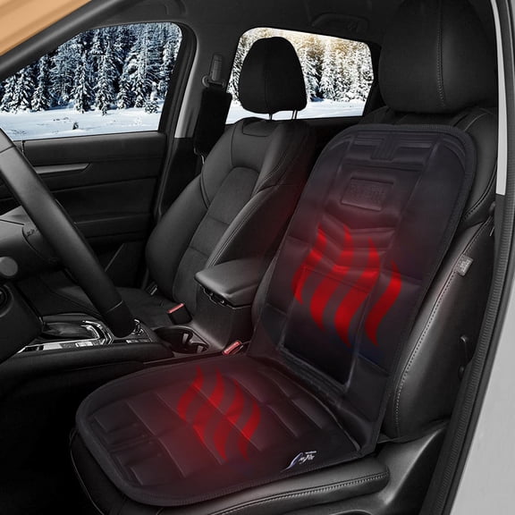 Universal Anti-Slip Electric Heated Car Seat Cover Cushion Wool Blend 12V Car Seat Heater Warmer Pad with Backrest