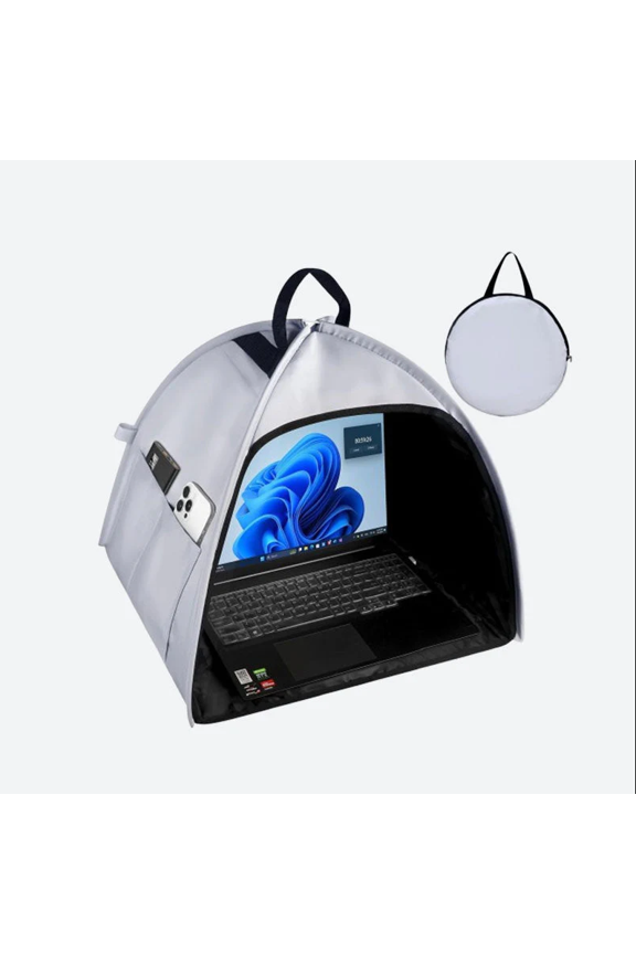 Universal Foldable Laptop Sun Shade,LAPTOP SUN SHADE AND PRIVACY SHIELD Built In Storage Pocket For Pens Cables Notes Compact Fits In Backpack Or Luggage