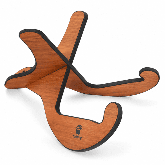 Universal Folding X-frame Wooden Guitar Stand with Rubber Covered Edges