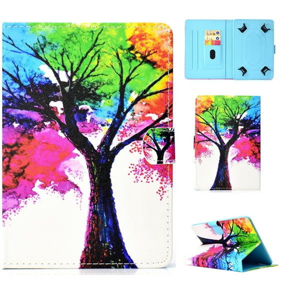 Universal Folio Case for 7-8 inch Tablet, Allytech Stand Case Cover with Stand for 7" 8" Tablet, Dragon Touch, Chromo Inc, ProntoTec, NeuTab, Nextbook, Tagital, iRulu, RCA, iView, Colorful Tree