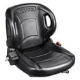 thumbnail image 1 of Universal Forklift Seat with Adjustable Angle Backrest 70°-110°, Extended Slot 6.3"-13.4", Micro Switch Safety Lock, Seatbelt, Wrap-around Design for Tractor, Loader, Excavator, Durable PVC Leather, 1 of 7