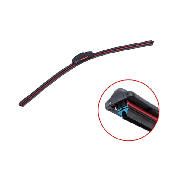 Universal Frameless Bracketless Car Wiper Blades - Soft Double Rubber, All-Season, Streak-Free Windshield Wipers (16"-24")