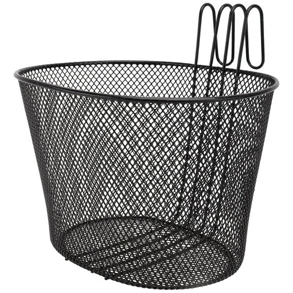 Universal Front Bike Basket for Adults and Children - Storage Basket for Dogs, Rust-Proof Plasticised Metal for Hanging on Handlebars