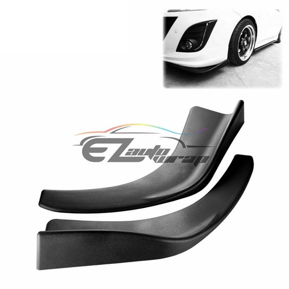 Universal Front Bumper Lip Splitter Spoiler Diffuser Black Urethane Body Kit S08