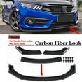 thumbnail image 1 of Universal Front Lip Splitter Body Kit Front Spoiler Lip Air Dam Chin Front Bumper Lip Lower Protector Carbon Fiber Style, 1 of 9