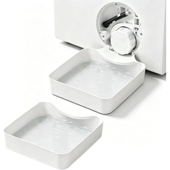 Universal Front Load Washing Machine Drain Pan, Leak Proof Low Profile Washer Drip Tray, Pull-Out Water Collection Tray for Laundry Room Floor Protection