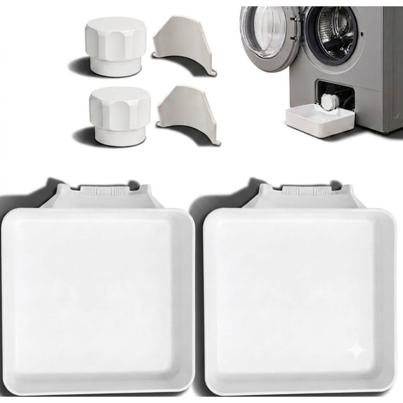Universal Front-Load Washing Machine Drain Pan, Leak-Proof Water Catch Design, Easy Installation for Apartments, Mobile Homes, Garages, and Rentals