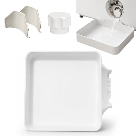 Universal Front-Load Washing Machine Drain Pan, Slide-Out Drip Tray for Laundry Floor Protection