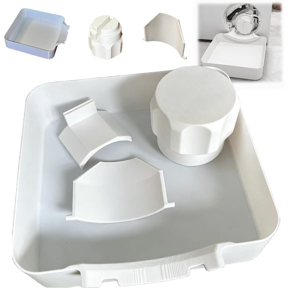 Universal Front-Load Washing Machine Drain Pan, Washing Machine Drain Tray, Leak-Proof Water Catch Drainage Tray, Easy Installation for Basements, Apartments, Mobile Homes, Garages, and Rentals