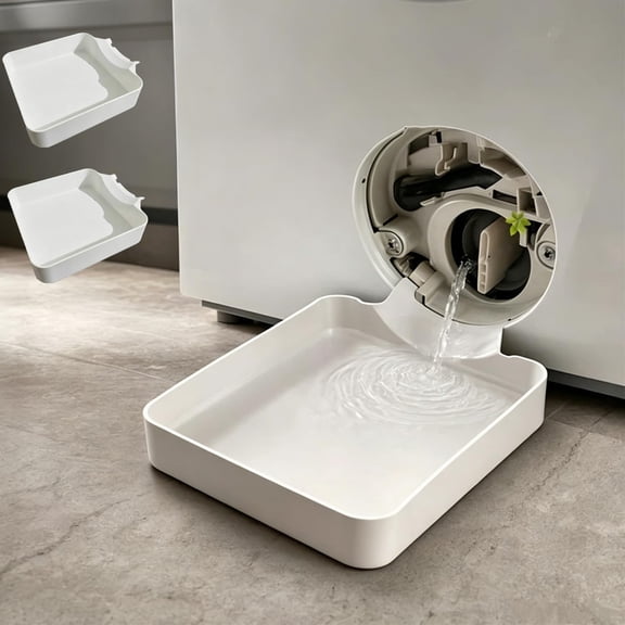 Universal Front-Load Washing Machine Drain Pan, Waterproof Non-Slip Drip Tray With Raised Edge, Waterproof Non-Slip, Drip Tray, For Washer & Dryer, Laundry Room Use(M)
