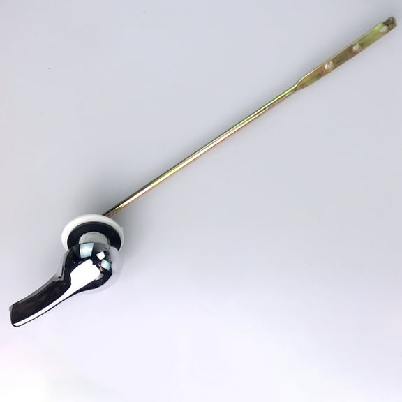 Universal Front-Mount Toilet Flush Lever - Chrome Finish, 8" Brass Arm, for Most Standard Toilets