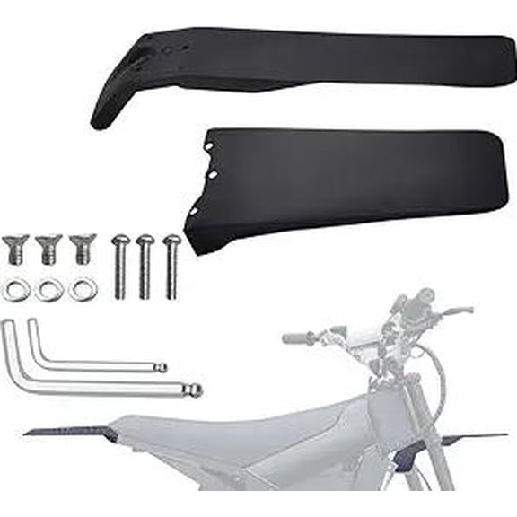 Universal Front & Rear Fender Mud Guards Complete Set, Compatible with Various Electric Dirt Bikes, Black Tough Off-Road Motorcycle Fenders to Prevent Mud and Water Damage,Black