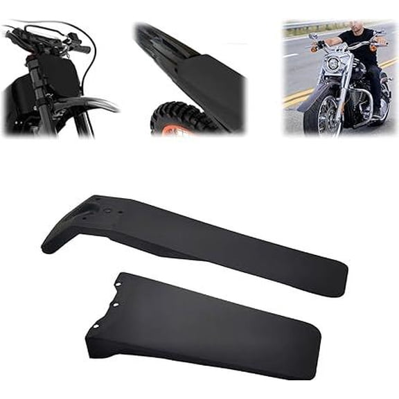 Universal Front & Rear Fender Mud Guards Full Set, Compatible with Electric Dirt Bikes, Black Practical Off-Road Motorcycle Fenders for Effective Protection Against Mud Splashes and Dust,Black