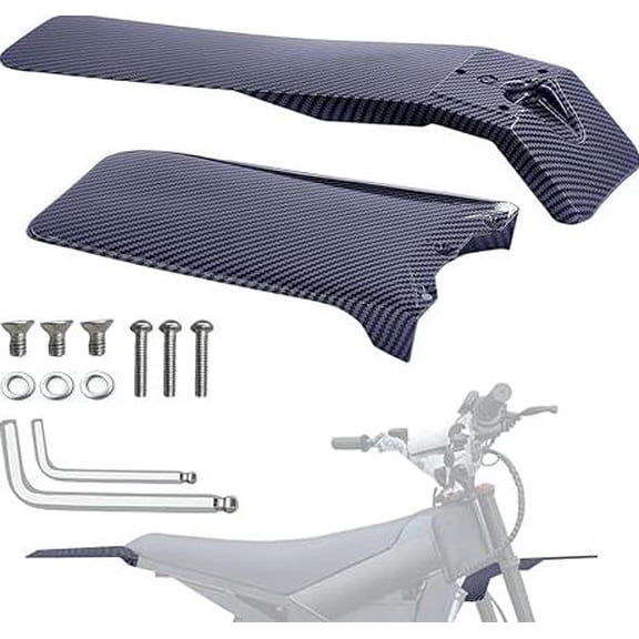 Universal Front & Rear Fender Mud Guards Kit, Compatible with Select Electric Dirt Bikes, Durable Black Off-Road Motorcycle Fenders to Shield from Mud and Debris During Rough Trail Riding,Gray