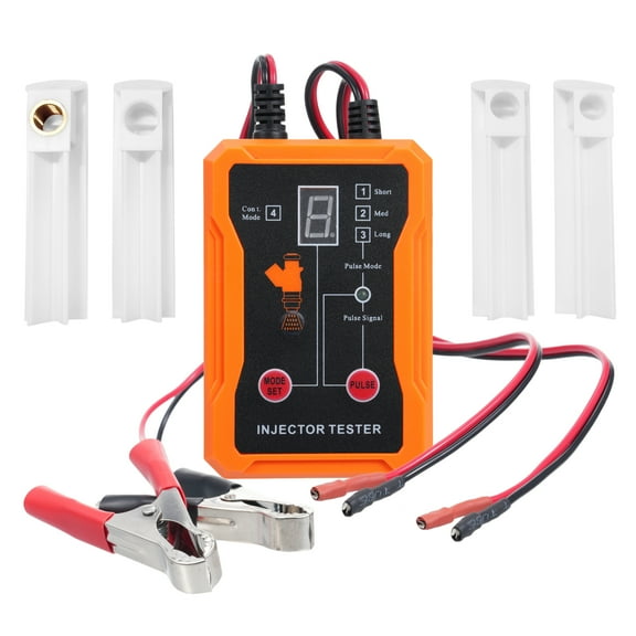 Universal Fuel Injector Tester And Cleaner Tool Kit, 8 Pulse Modes, With 4 Injector Cleaner Adapters, Short Circuit Protection