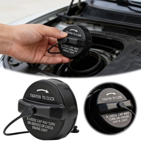 Universal Fuel Tank Cap Replacement with Tether - Lockable Gas Cap for Trucks, SUVs, and Cars, Durable Black Plastic Cover One Size