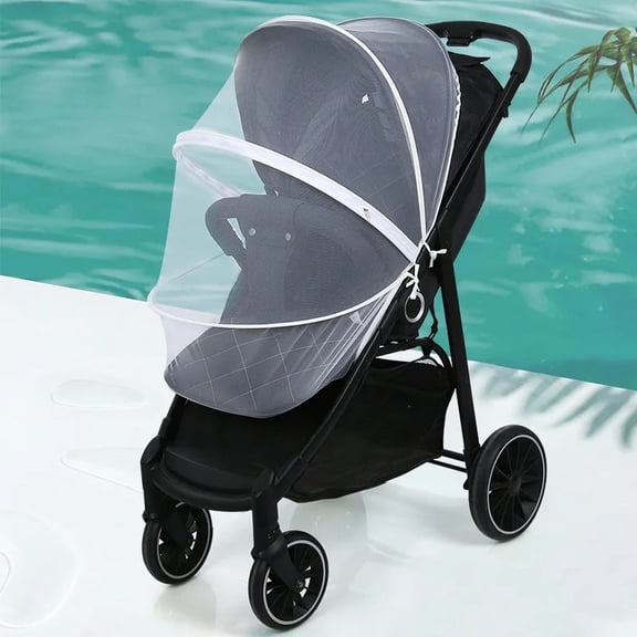 `Universal Full‑Cover Baby Stroller Mosquito Net Zipper Mesh Pram Anti‑Insect Protection Cover, Multiple Sizes Styles`
