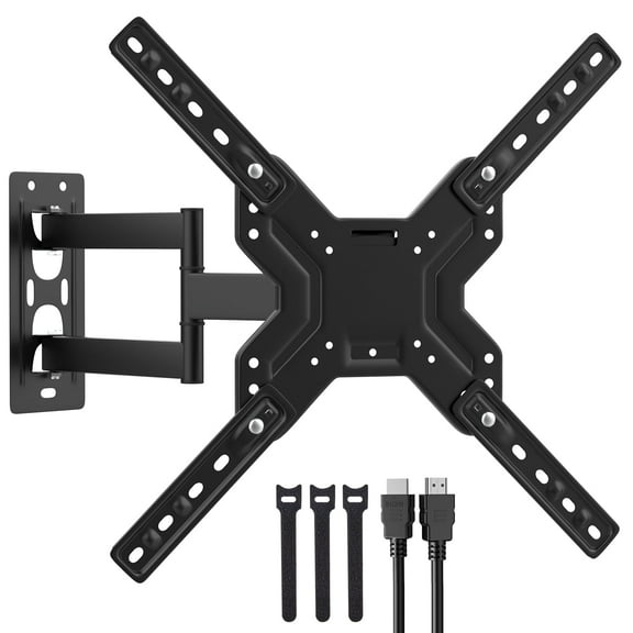 Full Motion TV Wall Mount with Swivel Adjustable Wall Mount Bracket for TV and Monitor for 26" 32" 40" 43" 50" 55" 56" 60" Inch LED LCD TVs