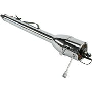 Universal GM 32-Inch Tilt Steering Column, Floor Shift, 5-Position Adjustable, Compatible with OE & Aftermarket Harnesses, 1969-1994 GM Specs, Includes Chrome Levers, Chrome