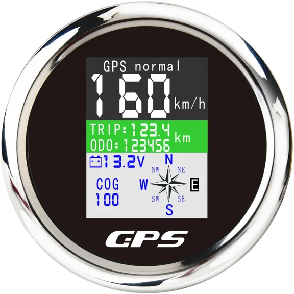 Universal GPS Speedometer For Car Boat Motorcycle - 85mm Waterproof Digital Speed Display, Odometer With TFT Screen, No Speed Sensor Needed, 9-32V,B