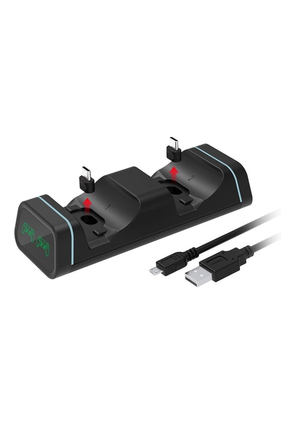 Universal Gaming Controller Charging Station - Dual Dock for Xbox Series X/S, PS5, PS4 Pro & Google Stadia Controllers | Fast Charging, LED Indicators, Anti-Slip Base, Multi-Platform Compatibility