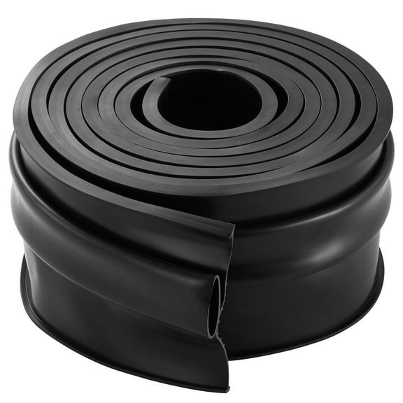 Universal Garage Door Bottom Seal Kit 10 FT U Shape O Ring PVC Weatherstrip with Adhesive Black