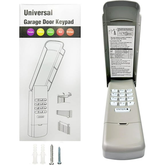 Universal Garage Door Opener Keypad for Craftsman Wayne Dalton Openers Produced Since 1993, Wireless Keypad Keyless Entry, Replaces 877/878MAX 377/977/877/66LM, Safe Security