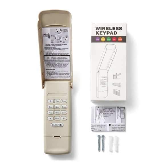 Universal Garage Door Opener Keypad for Liftmaster Chamberlain Craftsman Wayne Dalton Openers Produced Since 1993, Wireless Keypad Keyless Entry, Replaces 877/878MAX 377/977/877/66LM, Safe Security