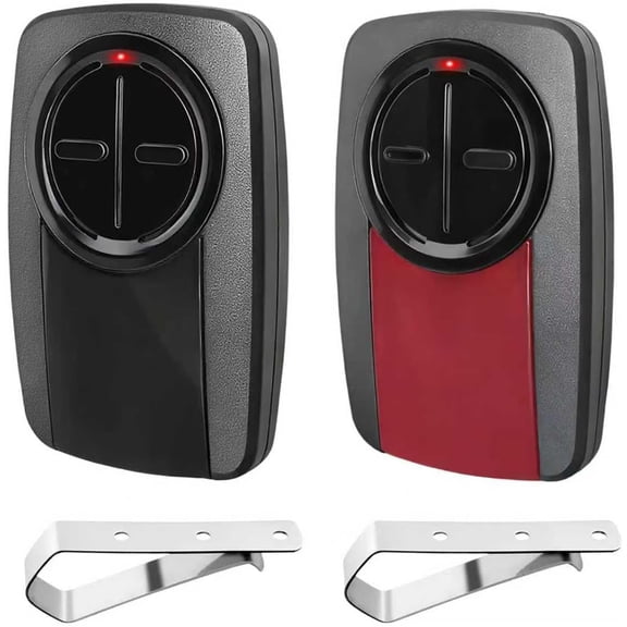Universal Garage Door Opener Remote 380UT 375UT Compatible with Wayne Garage Door Opener Remote 2-Button Red Black-2pcs