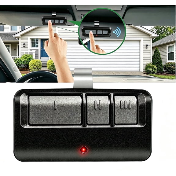 Universal Garage Door Opener Remote with Visor Clip, 3 Buttons Universal Garage Door Opener Remote for Chamberlain Liftmaster Craftsman, Replacement for 893LM 893Max