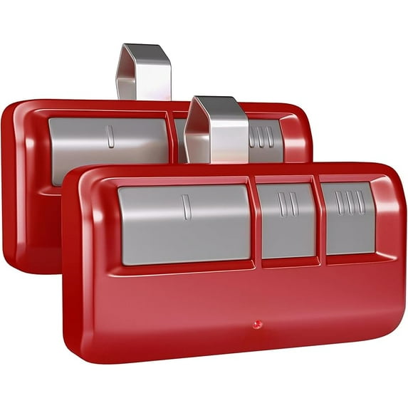 Universal Garage Door Opener Remote with Visor Clip, for LiftMaster/Chamberlain/Craftsman Door Opener, Suitable for 5 Color Learn Buttons, Work with Security+ 2.0 Code, 2 Pack