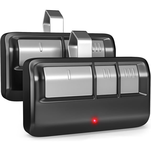 Universal Garage Door Opener Remote with Visor Clip, for LiftMaster/Chamberlain/Craftsman Door Opener, Suitable for 5 Color Learn Buttons, 2 Pack