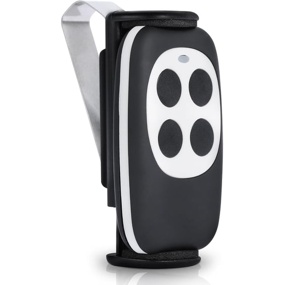 Universal Garage Door Remote Homelink Cloning Programmable Learning Remote 4-Button Multi Frequency 280MHZ-868MHZ with Clips (White)