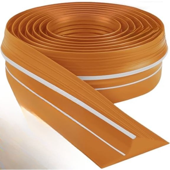 Universal Garage Door Threshold Seal Strip 10FT Kit, Bottom Waterproof Rubber Weather Stripping Replacement(Orange, 1 Adhesive)
