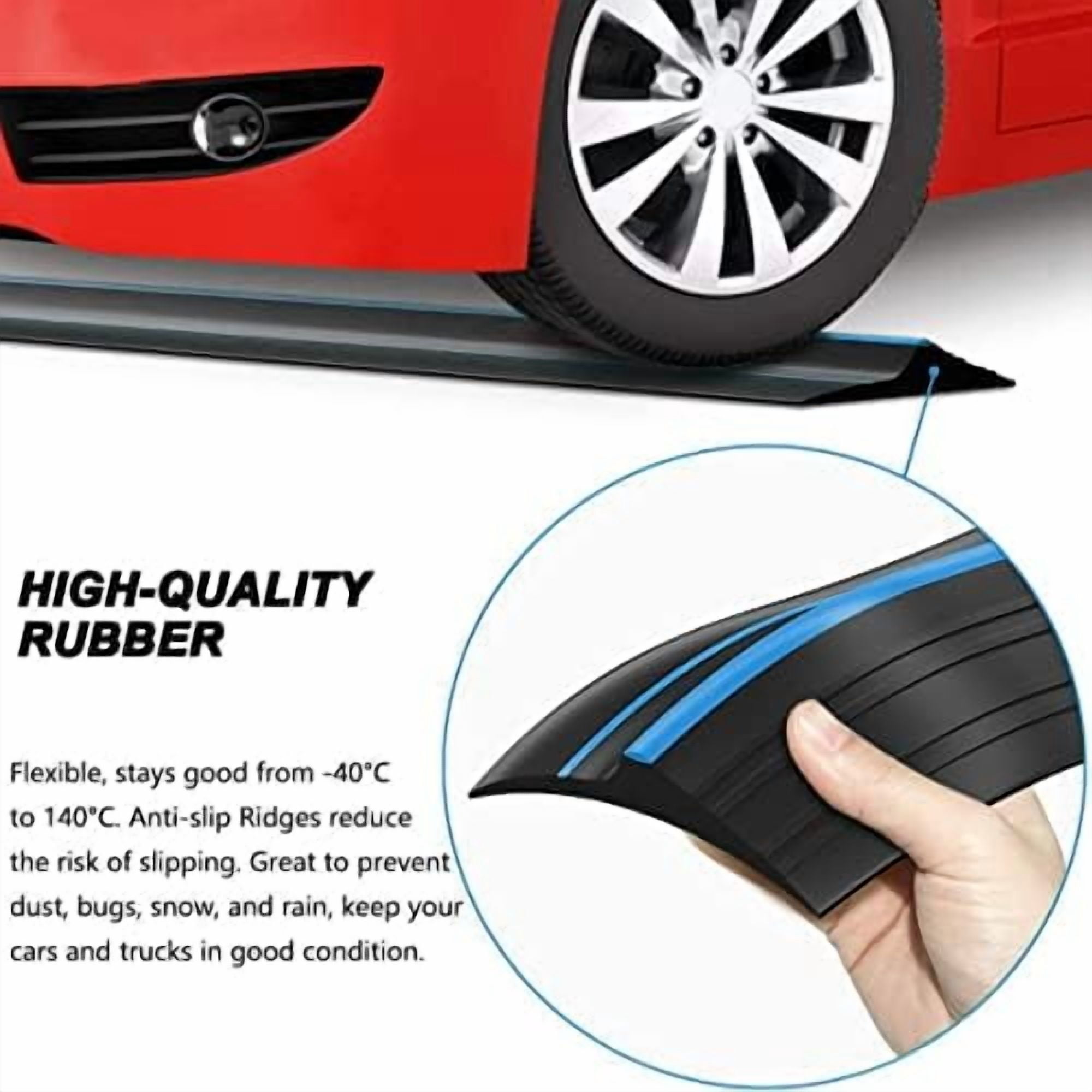 Universal Garage Door Threshold Seal Strip 12FT Kit, Bottom Waterproof Rubber Weather Stripping Replacement（Blue, 1 Adhesive）
