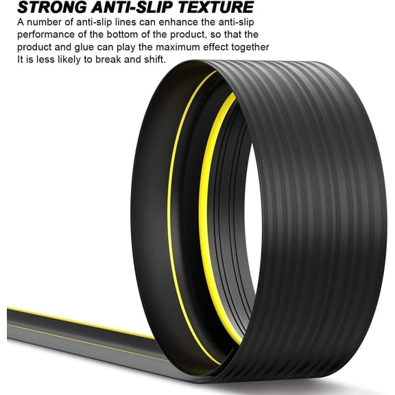 Universal Garage Door Threshold Seal Strip 20FT Kit, Bottom Waterproof Rubber Weather Stripping Replacement(Yellow, 2 Adhesive)