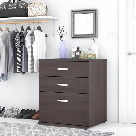 Universal Closet Organizer with Drawers in Storm Gray - Engineered Wood