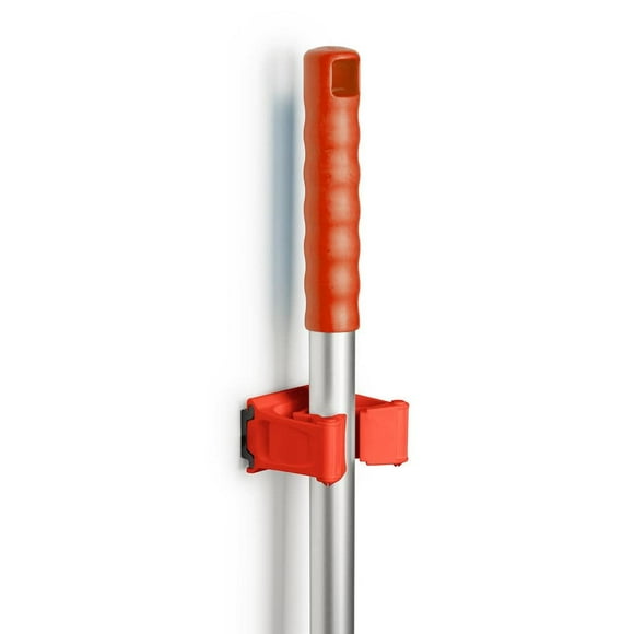 Universal Garage Wall Mount Tool Holder 3 in. Durable Plastic Mounts to Wall or Rail (Sold Separate) Red (2-Pack)
