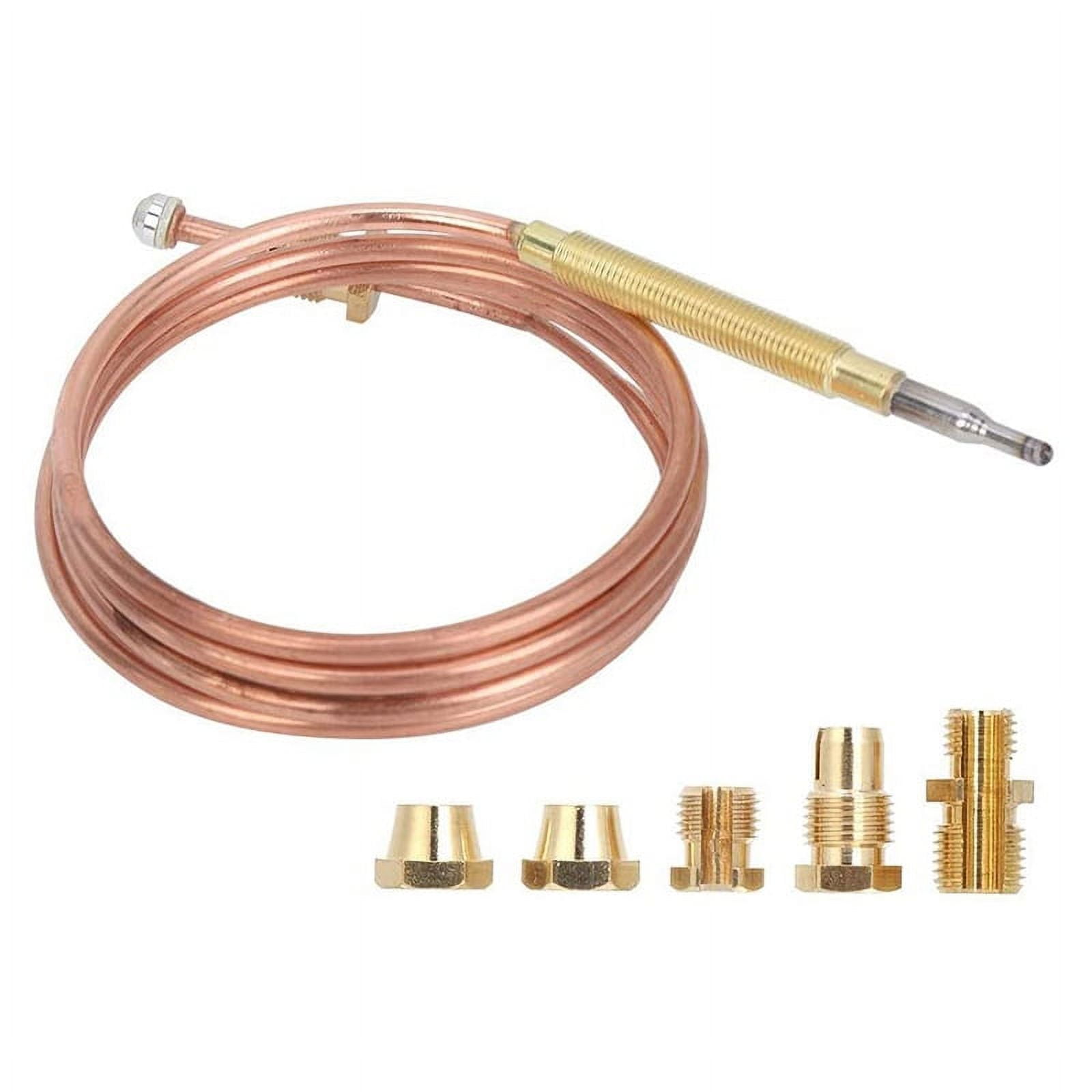 Universal Gas Stove Thermocouple with 5Pcs Nuts Heating Gas Burner