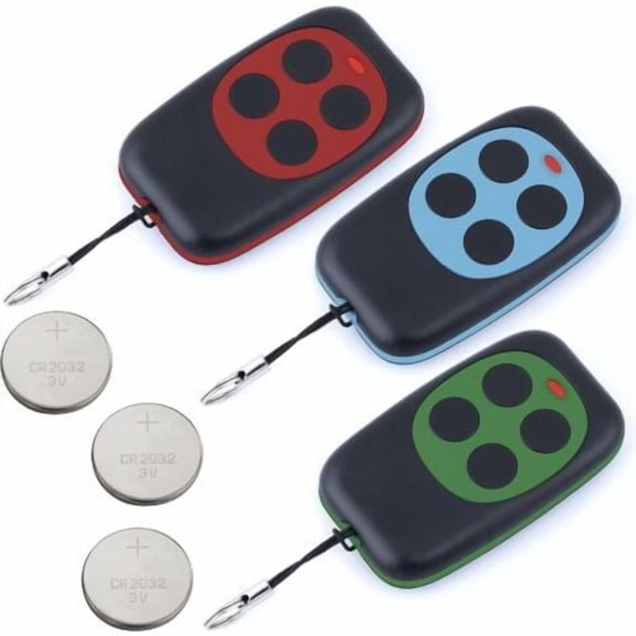 Universal Gate Remote Control with 433.92 MHz Frequency for Wide Range Automatic Gates. Elegant Programmable Fixed Code Remote Control, Battery Included