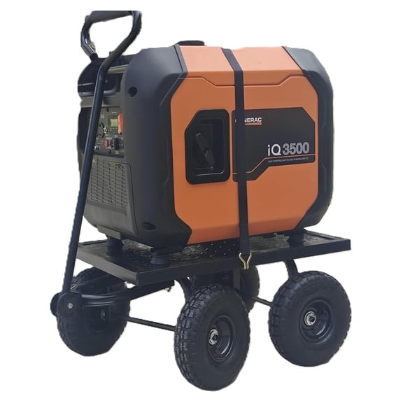 Universal Generator Wheel Kit Cart with 10-Inch Pneumatic Wheels, Black Steel, Compatible with EU3000is, Generac iQ3500, Predator 3500, Predator 5000, Powersmart 3600, and Many Other generators