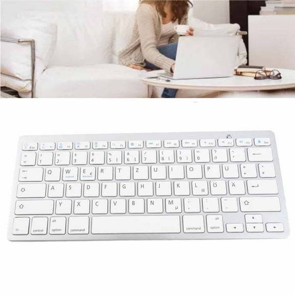 Universal German Keyboard, Wireless <span Style="background:red"></span> 3.0, Easy Connect, Long Range Slim Design