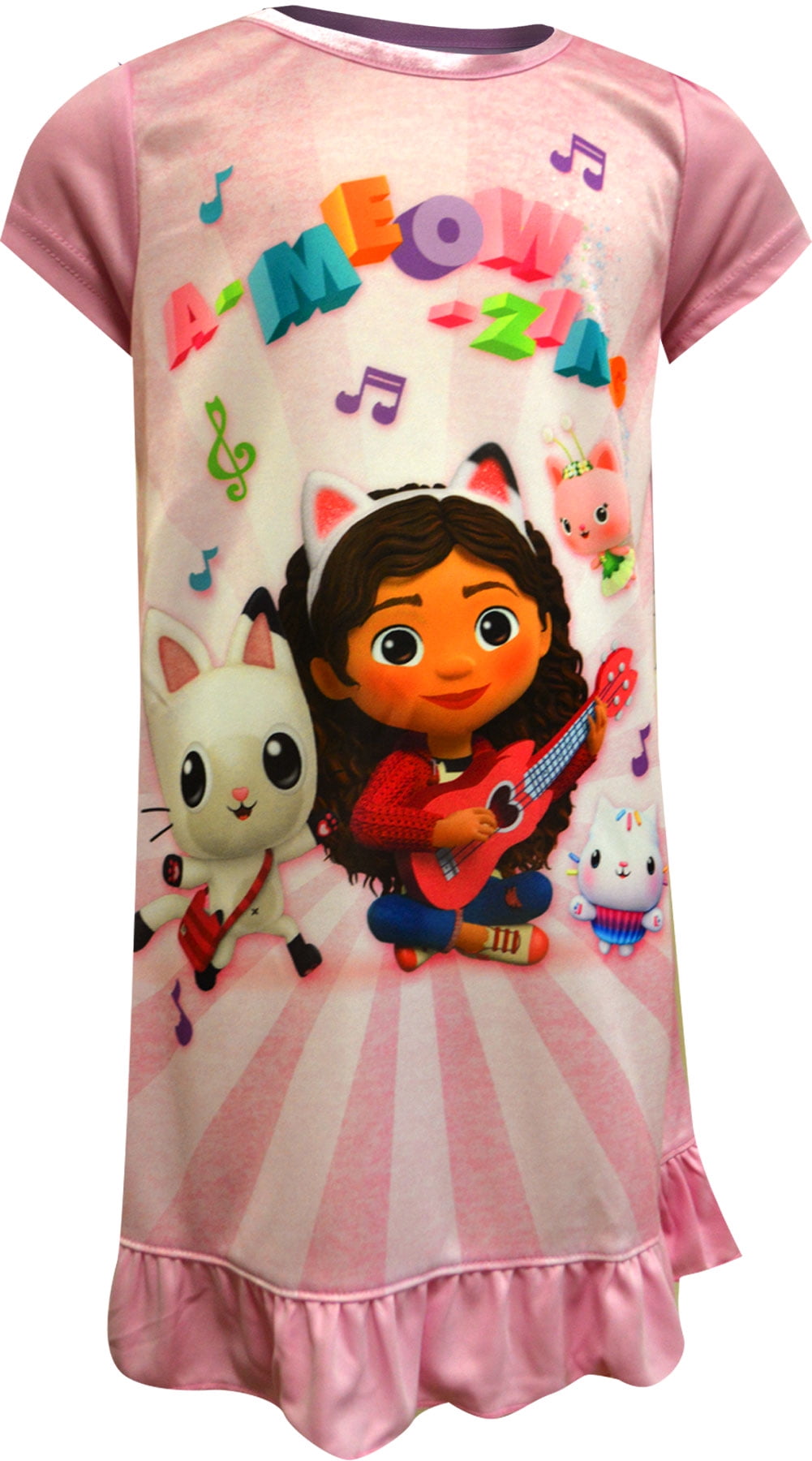 Universal Girls' Gabby's Dollhouse Pink Toddler Nightgown (2T